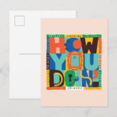 FRIENDS™ | How You Doin' - Levendig Grafisch Ontwe Briefkaart (Voorkant / Achterkant)