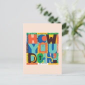 FRIENDS™ | How You Doin' - Levendig Grafisch Ontwe Briefkaart (Staand voorkant)