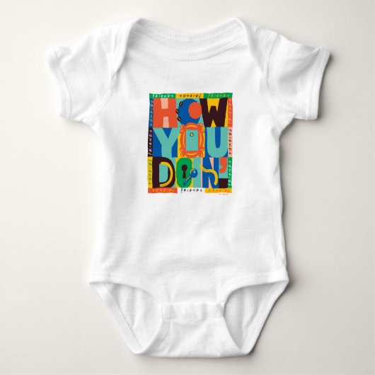 FRIENDS™ | How You Doin' - Levendig Grafisch Ontwe Romper (Voorkant)