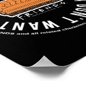 Friends I Wish I Could But I Don't Want To Cket Lo Poster (Hoek)