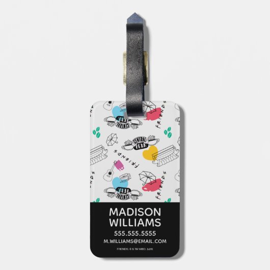 FRIENDS™ | Icon Pattern Bagagelabel (Achterkant verticaal)