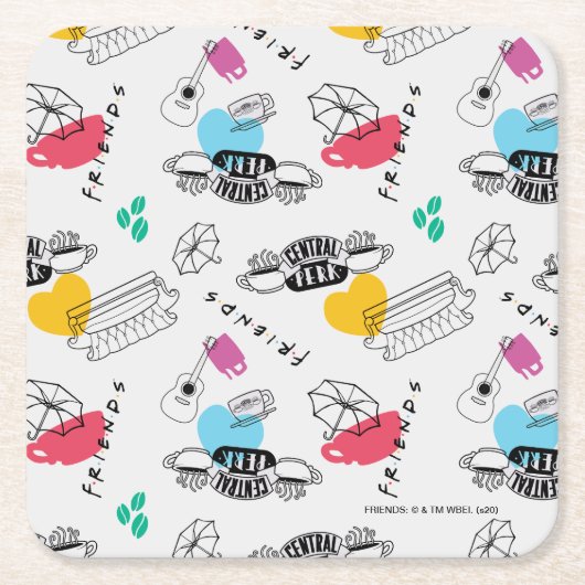 FRIENDS™ | Icon Pattern Kartonnen Onderzetters (Voorkant)