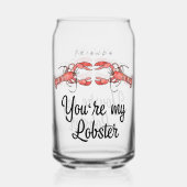 FRIENDS™ | Je bent mijn Lobster Waterverf Quote Blikvorm Glas (Voorkant)