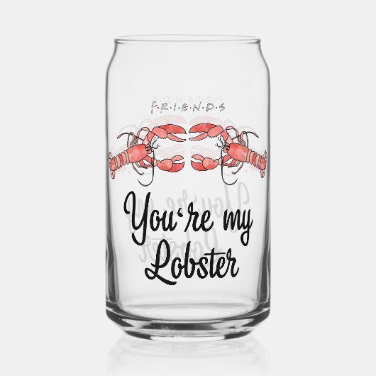 FRIENDS™ | Je bent mijn Lobster Waterverf Quote Blikvorm Glas (Voorkant)