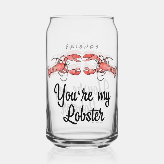 FRIENDS™ | Je bent mijn Lobster Waterverf Quote Blikvorm Glas (Achterkant)
