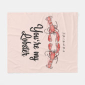 FRIENDS™ | Je bent mijn Lobster Waterverf Quote Fleece Deken (Voorkant (Horizontaal))