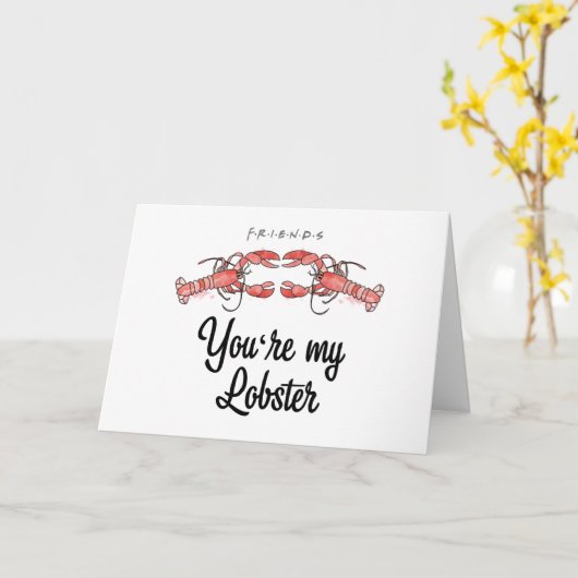 FRIENDS™ | Je bent mijn Lobster Waterverf Quote Kaart (Gele Bloem)