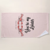 FRIENDS™ | Je bent mijn Lobster Waterverf Quote Strandlaken (Voorkant)