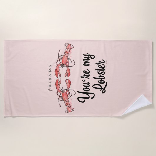 FRIENDS™ | Je bent mijn Lobster Waterverf Quote Strandlaken (Voorkant)