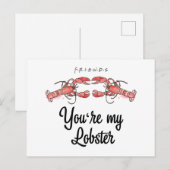 FRIENDS™ | Je bent mijn Lobster Waterverf Quote Uitnodiging Briefkaart (Voorkant / Achterkant)