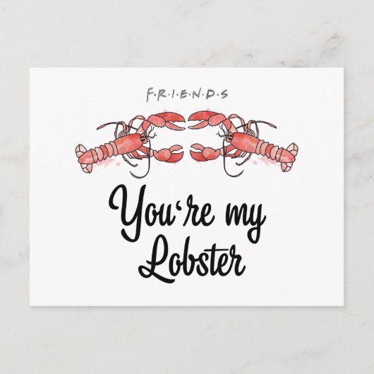 FRIENDS™ | Je bent mijn Lobster Waterverf Quote Uitnodiging Briefkaart (Voorkant)
