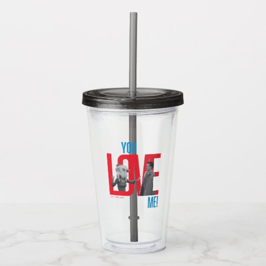 FRIENDS™ | Je houdt van me Quote Acryl Drinkbeker (Voorkant)