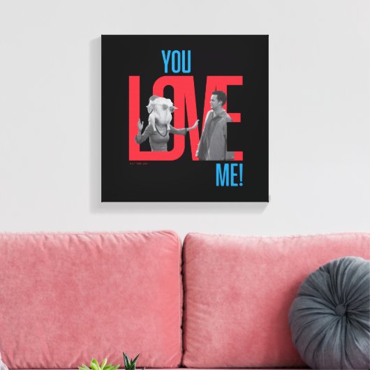 FRIENDS™ | Je houdt van me Quote Canvas Afdruk (Insitu (Woonkamer))