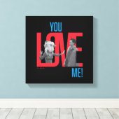 FRIENDS™ | Je houdt van me Quote Canvas Afdruk (Insitu (Houten vloer))