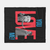 FRIENDS™ | Je houdt van me Quote Fleece Deken (Voorkant (Horizontaal))
