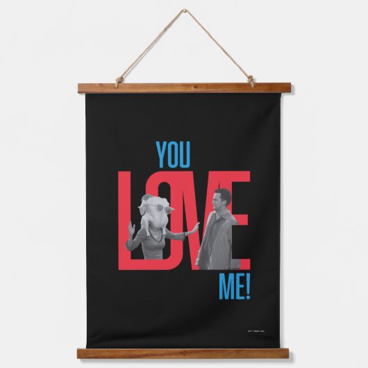 FRIENDS™ | Je houdt van me Quote Hangend Wandkleed (Voorkant)