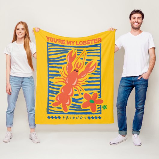 FRIENDS™ | Jij Bent Mijn Kreeft Levendig Grafisch Fleece Deken (In situ)