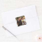 FRIENDS™ | Joey & Chandler Bang Vierkante Sticker (Envelop)