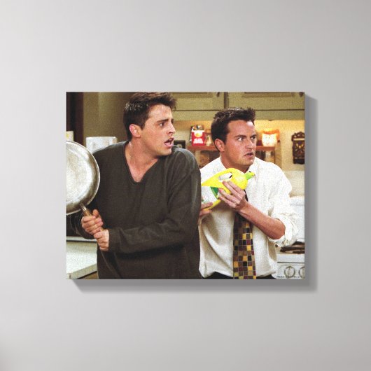 FRIENDS™ | Joey & Chandler Scared Canvas Afdruk (Voorkant)