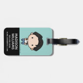 FRIENDS™ | Joey Chibi Bagagelabel (Achterkant horizontaal)