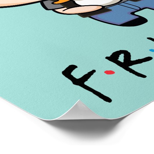 FRIENDS™ | Joey Chibi Poster (Hoek)