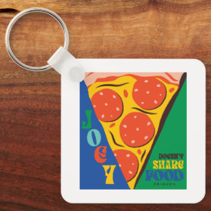 FRIENDS™ Joey Deelt Eten Niet - Pizza Grafisch Sleutelhanger