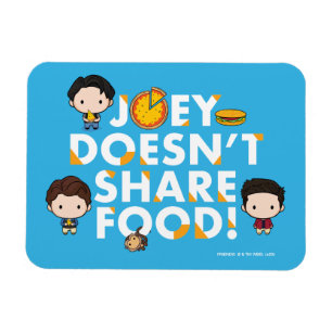 FRIENDS™   Joey Deelt Geen Eten Chibi Magneet