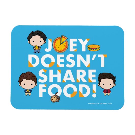 FRIENDS™ | Joey Deelt Geen Eten Chibi Magneet (Horizontaal)
