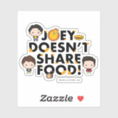 FRIENDS™ | Joey Deelt Geen Eten Chibi Sticker (Vel)
