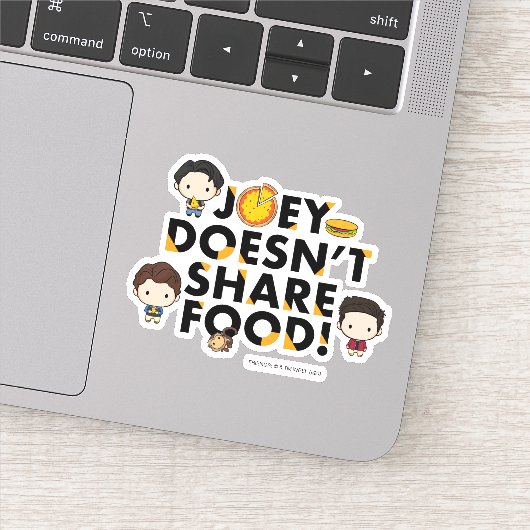 FRIENDS™ | Joey Deelt Geen Eten Chibi Sticker (Detail)
