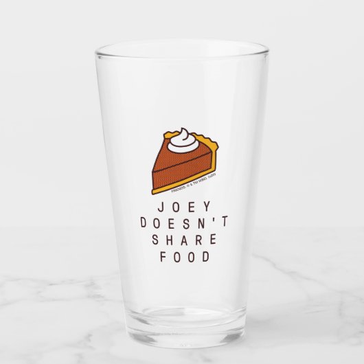 FRIENDS™ | Joey Deelt Geen Eten Glas (Voorkant)