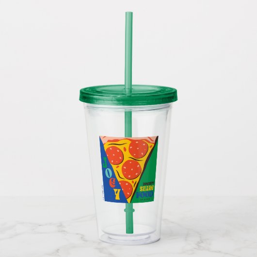 FRIENDS™ | Joey deelt geen voedsel - Pizza Graphic Acryl Drinkbeker (Voorkant)