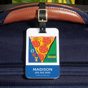 FRIENDS™   Joey deelt geen voedsel - Pizza Graphic Bagagelabel