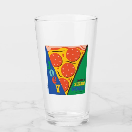 FRIENDS™ | Joey deelt geen voedsel - Pizza Graphic Glas (Voorkant)