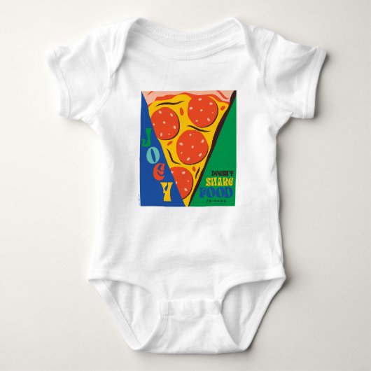 FRIENDS™ | Joey deelt geen voedsel - Pizza Graphic Romper (Voorkant)
