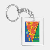 FRIENDS™ | Joey deelt geen voedsel - Pizza Graphic Sleutelhanger (Voorkant Links)