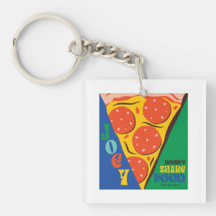 FRIENDS™   Joey deelt geen voedsel - Pizza Graphic Sleutelhanger
