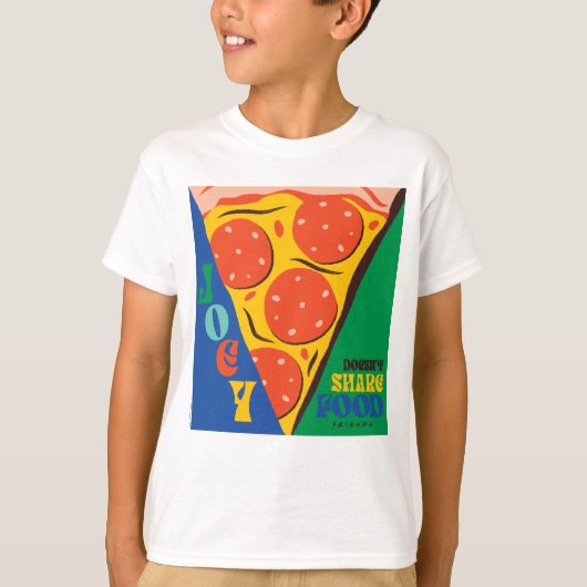 FRIENDS™ | Joey deelt geen voedsel - Pizza Graphic T-shirt (Voorkant)
