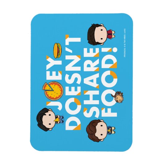 FRIENDS™ | Joey deelt geen voedselchibi Magneet (Verticaal)