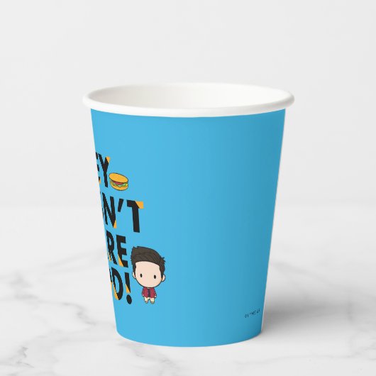 FRIENDS™ | Joey deelt geen voedselchibi Papieren Bekers (Achterkant)