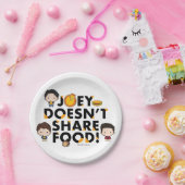 FRIENDS™ | Joey deelt geen voedselchibi Papieren Bordje (Feest)