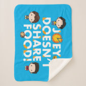 FRIENDS™ | Joey deelt geen voedselchibi Sherpa Deken (Voorkant)