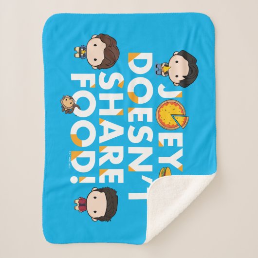 FRIENDS™ | Joey deelt geen voedselchibi Sherpa Deken (Voorkant)