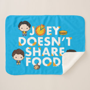 FRIENDS™   Joey deelt geen voedselchibi Sherpa Deken