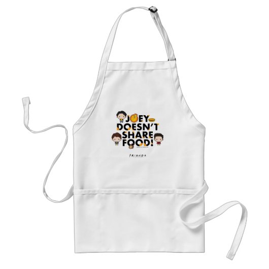 FRIENDS™ | Joey deelt geen voedselchibi Standaard Schort (Voorkant)
