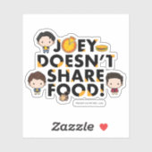 FRIENDS™ | Joey deelt geen voedselchibi Sticker (Vel)