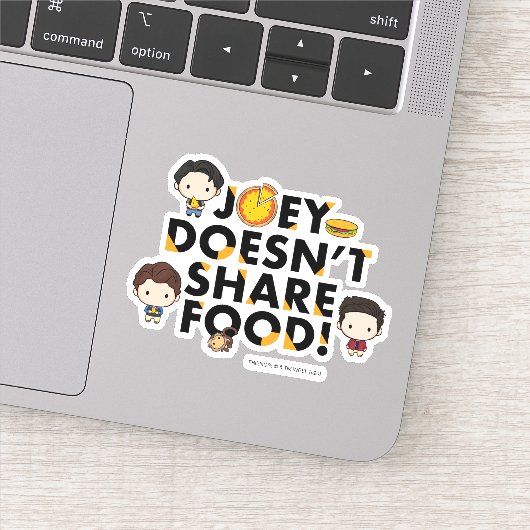 FRIENDS™ | Joey deelt geen voedselchibi Sticker (Detail)