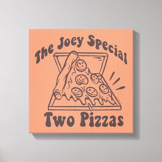 FRIENDS™ | Joey Pizza Citaat Canvas Afdruk (Voorkant)
