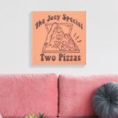 FRIENDS™ | Joey Pizza Citaat Canvas Afdruk (Insitu (Woonkamer))