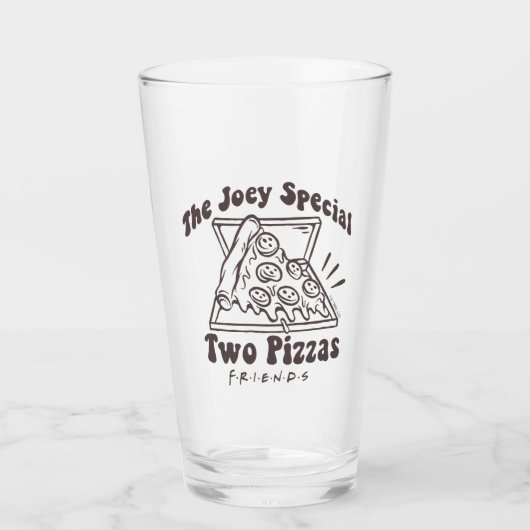 FRIENDS™ | Joey Pizza Citaat Glas (Voorkant)